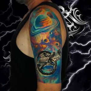 water color tattoo by Downunder tattoo Bali